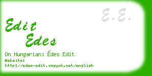 edit edes business card