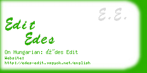 edit edes business card